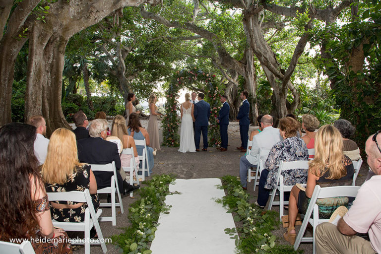 Boca Grande Wedding ceremony under a canopy of Banyan Trees