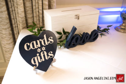 card box with Love and Cards and Gifts signs
