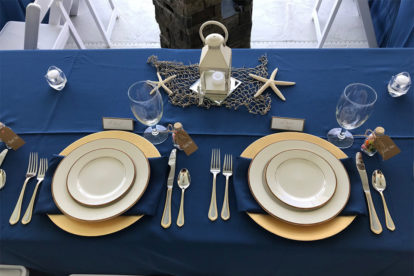 nautical wedding reception table design