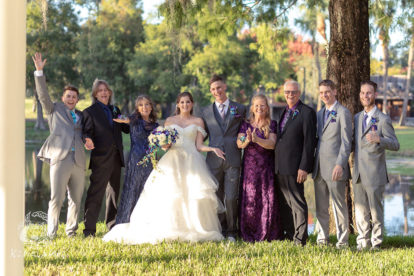 family photo at a wedding in Orlando Florida