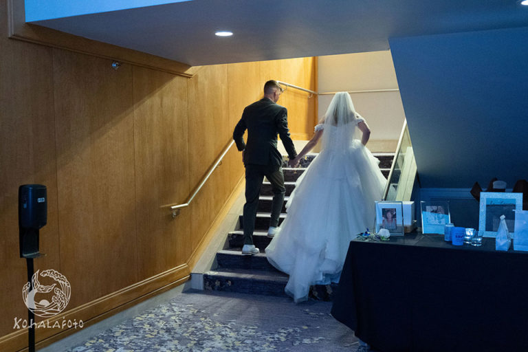 bride and groom leaving their wedding reception
