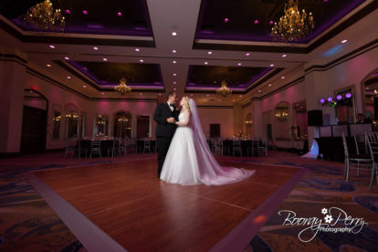 bride and groom in an upscale resort ballroom - Orlando Wedding Planner for Upscale Receptions