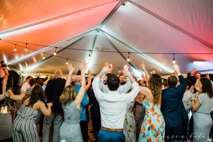 Palm Island Wedding DJ - crowd dancing under a tent